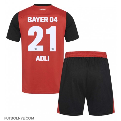 Camiseta Bayer Leverkusen Amine Adli #21 Primera Equipación para niños 2024-25 manga corta (+ pantalones cortos)